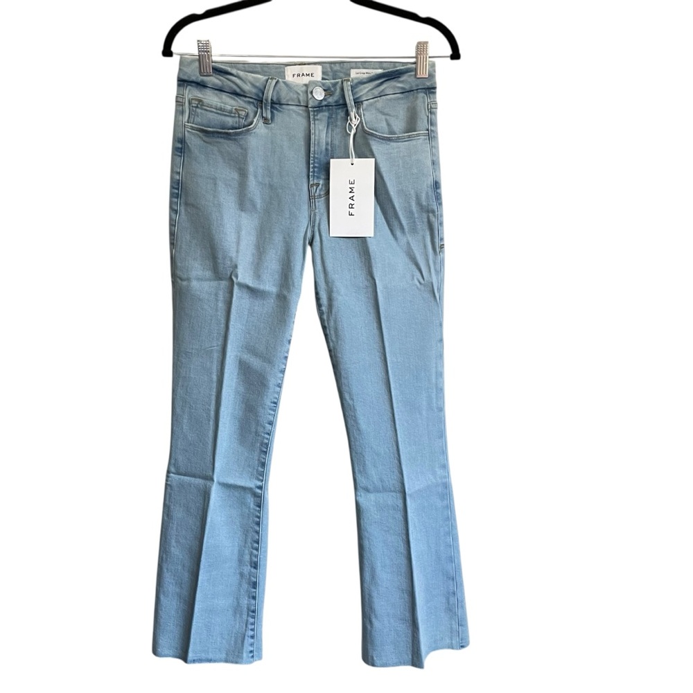 Frame Denim Light Blue Ankle Crop Jeans